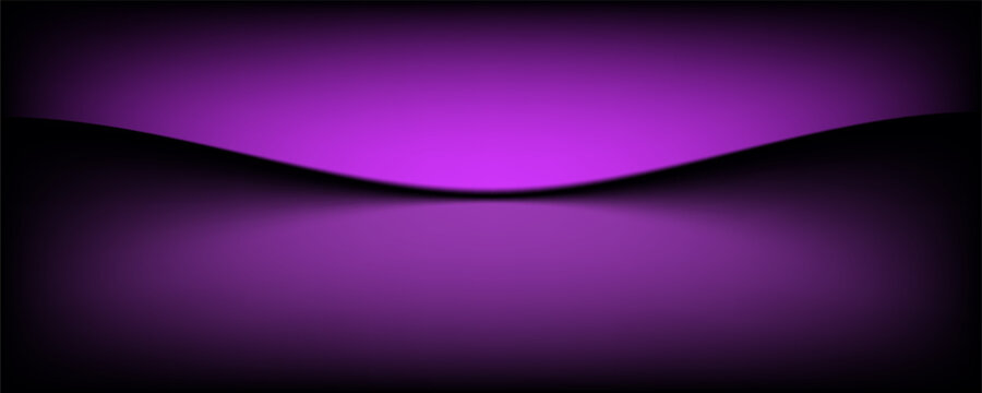 Abstract gradient podium background. Violet, purple and lilac empty 3d studio backdrop. Clean scene for product presentation mockup template. Vector illustration.