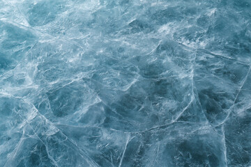 Fototapeta premium Ice forms on a lake in winter