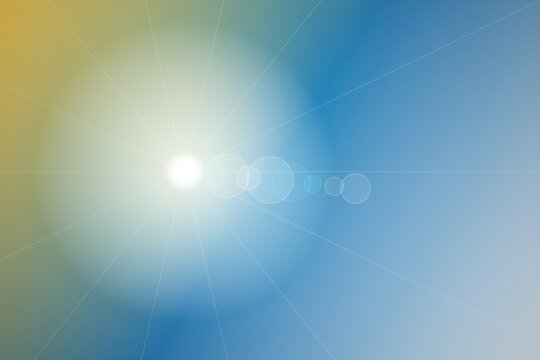 Abstract sunburst with light rays and gradient sky