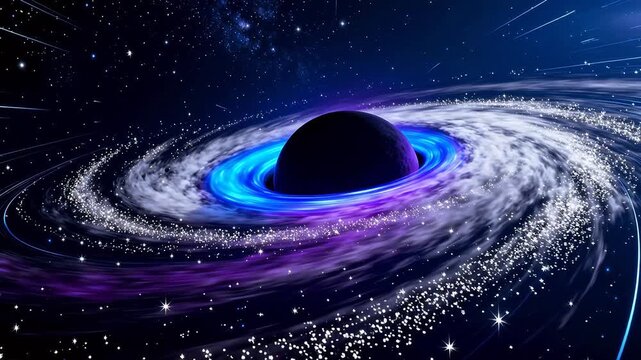 Cosmic black hole with swirling accretion disk