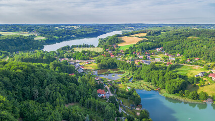 Kaszuby, widok z drona na Brodnicę Dolną © Aleksandra