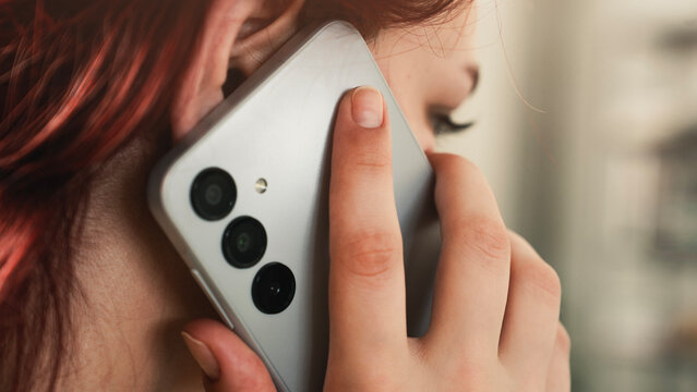 Woman talking on a mobile phone