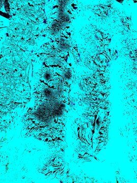 Abstract cyan topographic map texture background with futuristic cyberpunk alien terrain and radar sonar lines
