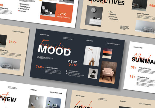 Furniture Mood Board Template Layout