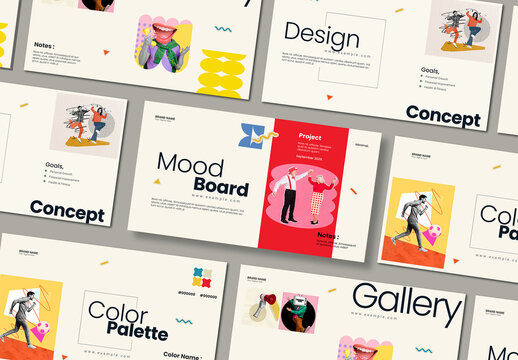 Minimal Mood Board Design Template Layout