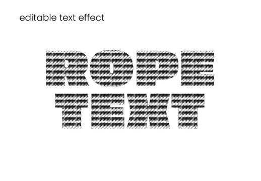 Monochrome Woven Fabric Texture Editable Text Effect Template