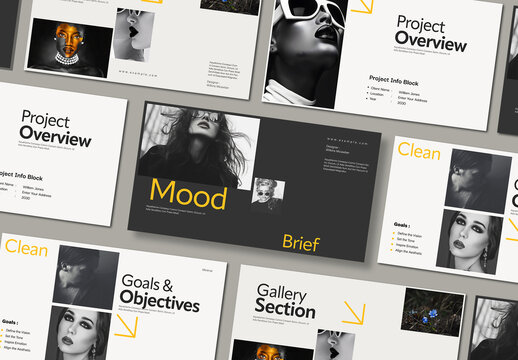 Mood and Brief Presentation Template Design Layout