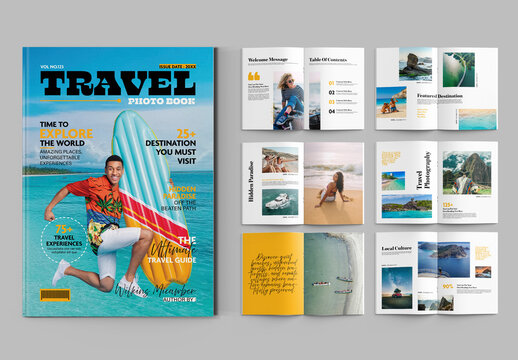 Travel Photo Book Template Layout