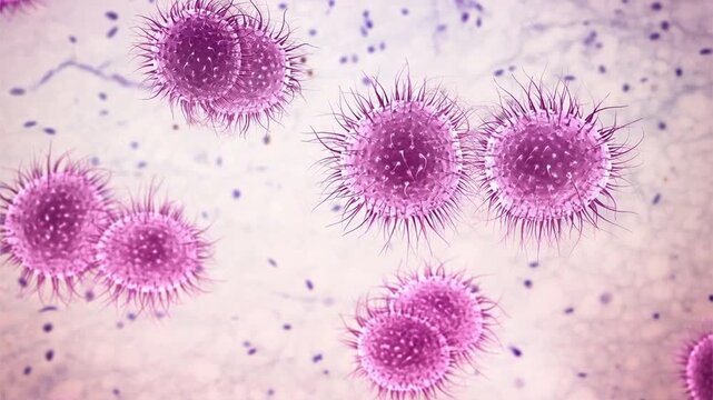 Neisseria bacteria, 3D animation showing Gram-negative diplococci associated with meningococcal disease and gonorrhoea in humans.