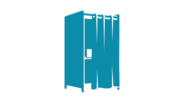 Blue Voting Booth Icon