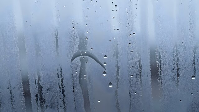 8. [STYLE] of a fingertip tracing condensation droplets down a frosted cold glass showing icy textured surface with trailing water lines, cool studio backlighting, pale blue and silver tones, softly b