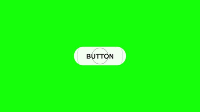 Interactive digital button animation displaying a sleek white toggle switch on a vibrant green screen footage
