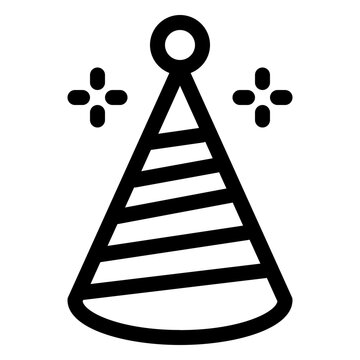 Festive Party Hat Line Icon