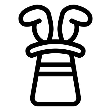 Magic Trick Hat Line Icon