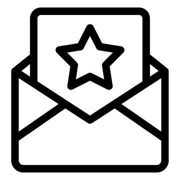 Party Invitation Card Line Icon