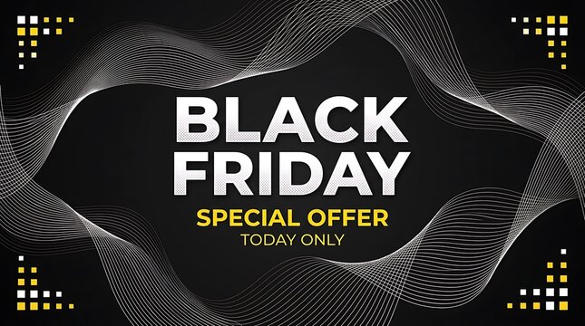 Black friday special offer abstract background with digital pattern, abstract
