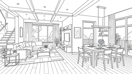 Fototapeta premium interior of a room
