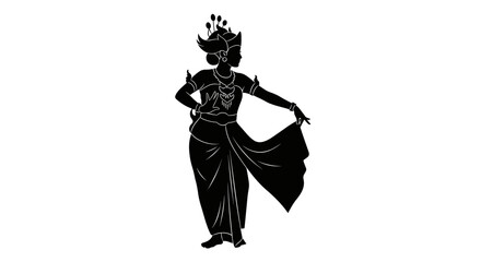 Fototapeta premium Woman Wearing Traditional Dance Costume.