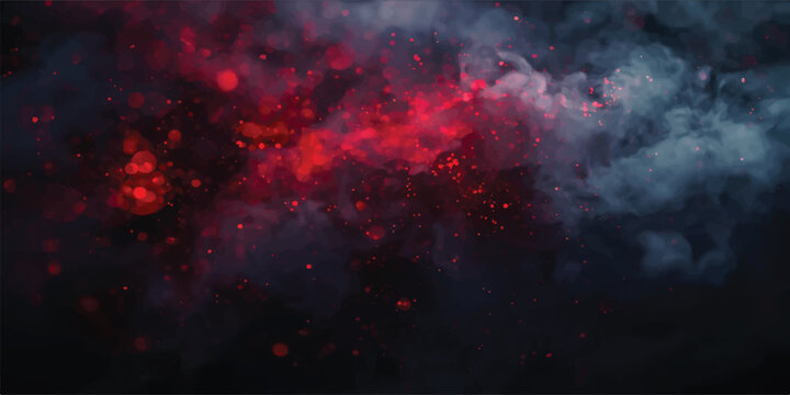 Red and Black Cosmic Supernova Explosion in Deep Space Nebula with Galactic Energy, Starfield Texture, Sci-Fi Universe Backdrop