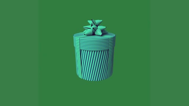 green screen white background box bow blue trash can wrapped present animated chromakey background motion layers expression composition style emotion design