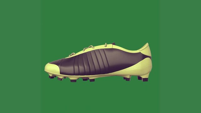 soccer shoe green background screen yellow black object pair shoes ball helmet green screen animated chromakey background creative gesture layers frame composition