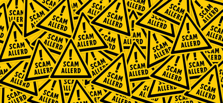 Fraud allerd, hacker alert and scam allerd. Attention sign. Cyber security icon. Caution warning concept. E-mail phishing, data protection on mail or internet.