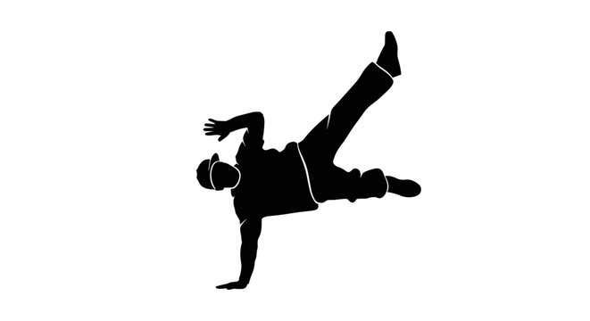 Man doing a breakdance move.