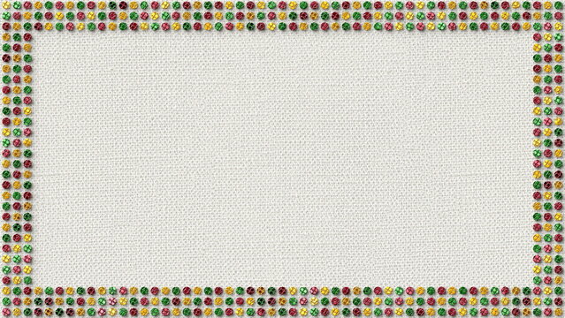 Textured Dotted Border, Diagonal Christmas Colors, Canvas Background, 8K Screen Display