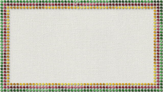 Textured Dotted Border, Linear Christmas Colors, Canvas Background, 8K Screen Display