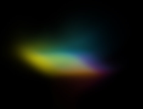 Rainbow gradient long stroke with iridescent holographic glow for abstract dark background dark mode moody aesthetic night wallpaper neon glow effect on black background