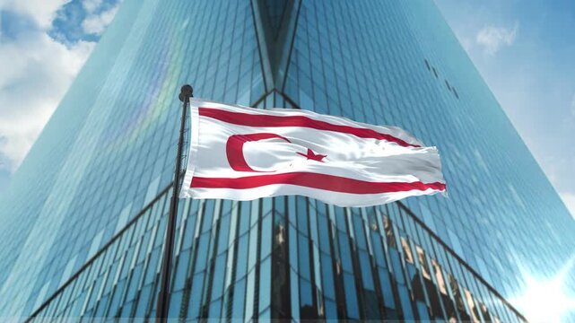 Turkish Republic of Northern Cyprus Flag loop