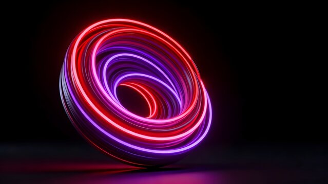 Neon spiral light design