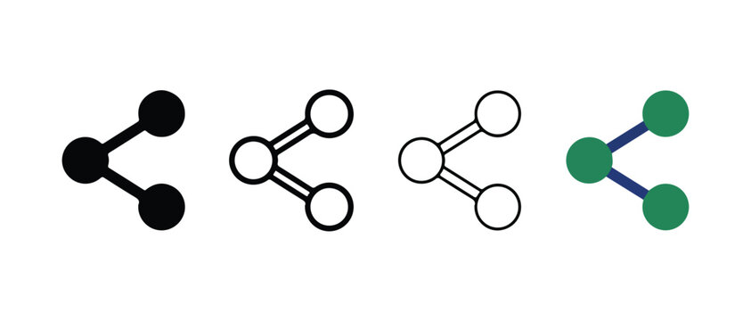 Molecular structures with different atom and bond representations in chemistry and science  various molecular models and chemical bonds