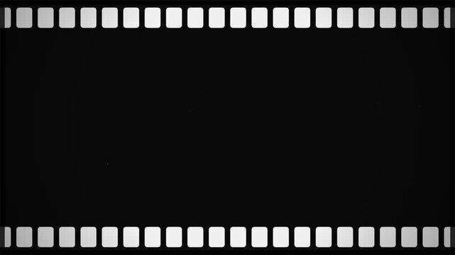 Vintage Analog Film Frame Overlay Featuring Retro Sprocket Perforations for Cinematic Video Aesthetic 4k video
