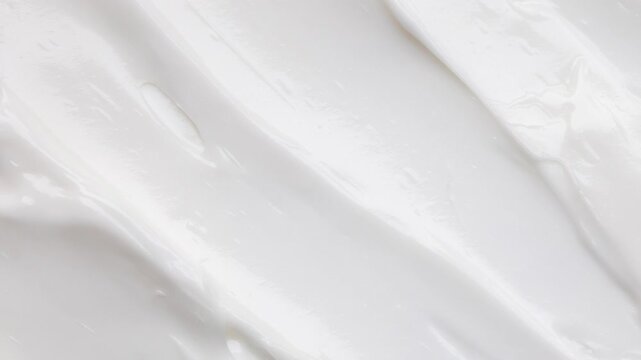 White lotion beauty skincare cream texture cosmetic product background stop motion