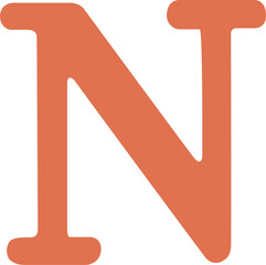 alphabet letter N icon © maridownload