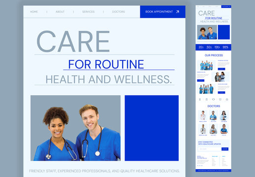 Medical Healthcare Landing Page UI Design
