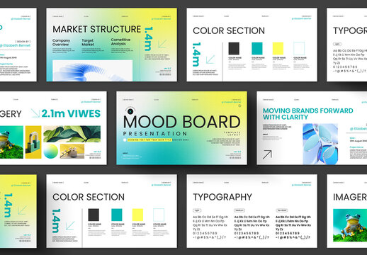 Mood Board Presentation Template Brand Identity Kit Layout