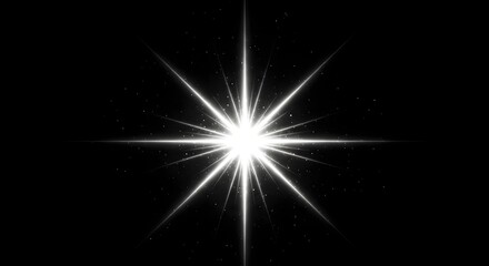 Fototapeta premium Bright starburst light effect with glow christmas background for holiday designs