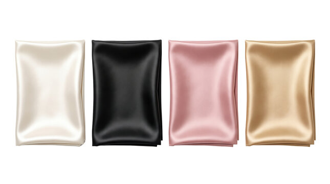 Luxury silk and satin pillowcases in various elegant shades