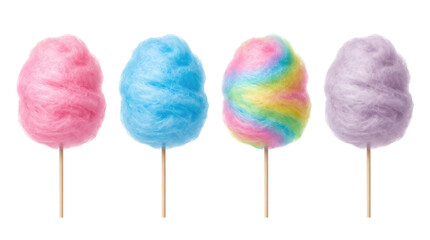 Plakat Colorful cotton candy sticks in pastel shades