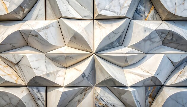 Geometric Patterned Wall with Triangles.