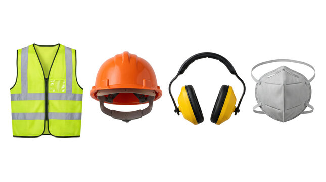 Industrial construction safety vest helmet and protective gear