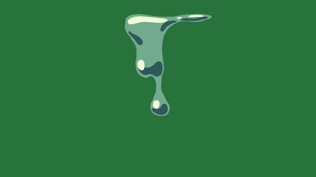A green screen with white background and the shape of bird drop water on blue golf ball dot it an image letter t in middle player swinging droplets flying sky animated chromakey background