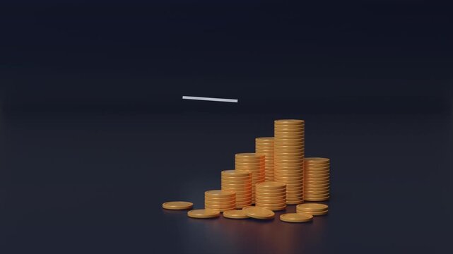 National financial awareness day, Financial planning with budgeting, saving, investing and retirement. Organized financial planning. Financial forecast, Market research, Growth strategy. 3d animation