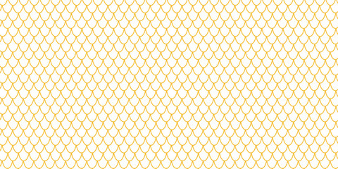 simple golden color fish scale wave pattern vector for banner poster background. © firman