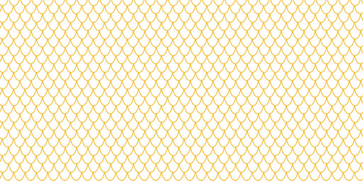 simple golden color fish scale wave pattern vector for banner poster background.