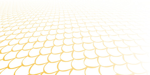 simple golden color fish scale wave pattern vector for banner poster background, eps10 © firman