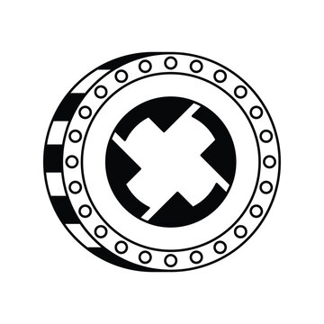 Zrx Coin icon with white background vector stock illustration