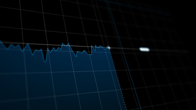 Simple chart stock and option market trade move, broker exchange analysis for information line, invest financial currency business con concept